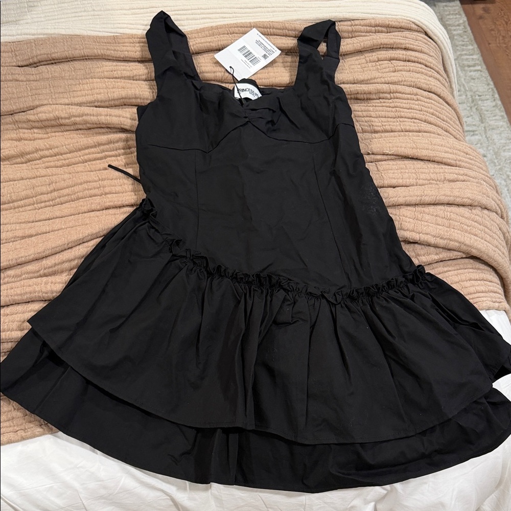 Black Ruffled Tiered Sundress NEW WITH TAGS